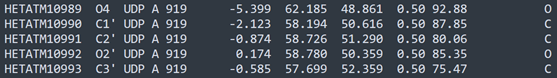 Single quotes in a PDB file.