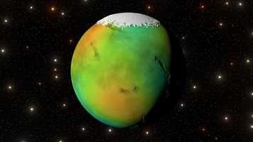 Multicoloured planet